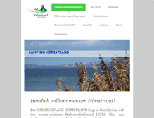 Tablet Screenshot of camping-hoeristrand.de
